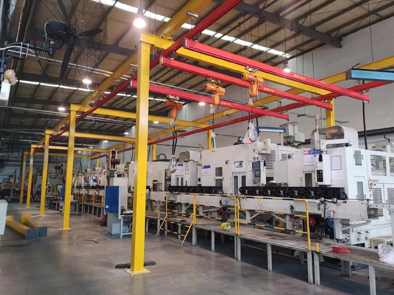 玉柴发动机KBK起重机施工现场